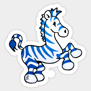 Blue zebra Sticker